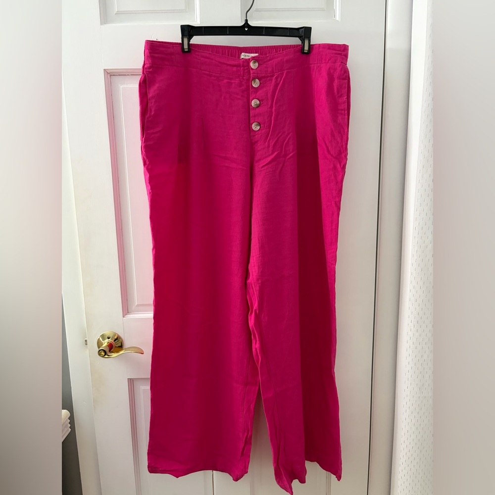 Sincerely Jules Vibrant Pink Wide-Leg Pants